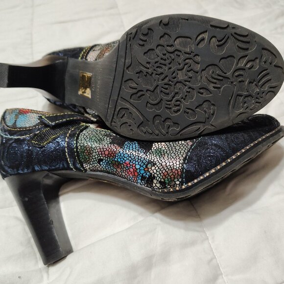 L'ARTISTE MAZIE SHOES - NAVY MULTI / EU 39 / US 8.5 - Picture 2 of 7